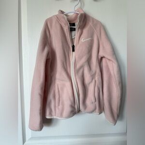 Nike Pink Fleece Sweater Plush Full-Zip